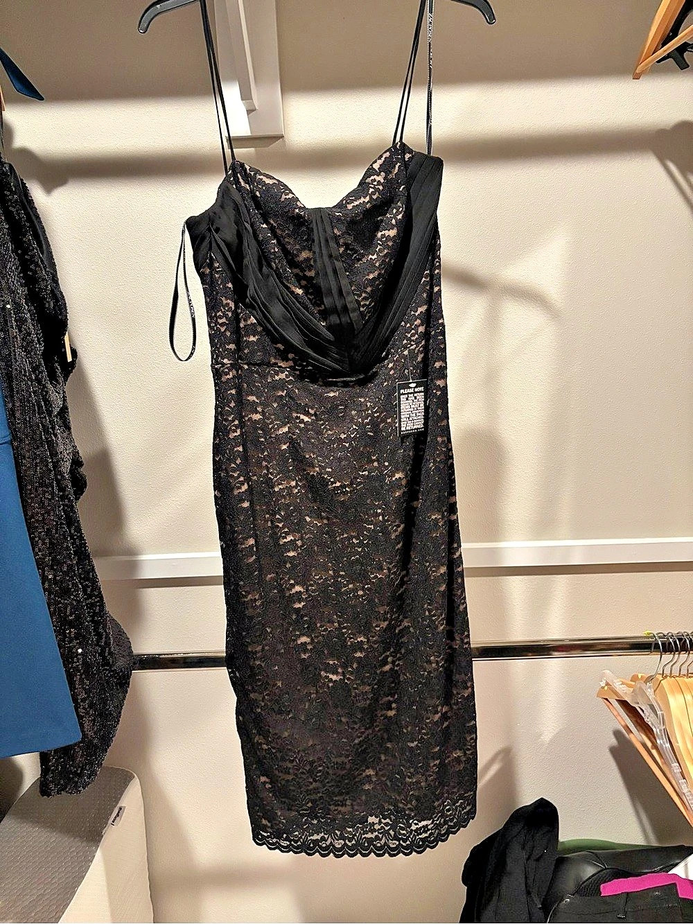 Zac Posen Sweetheart Lace Midi-Dress Black Size 10